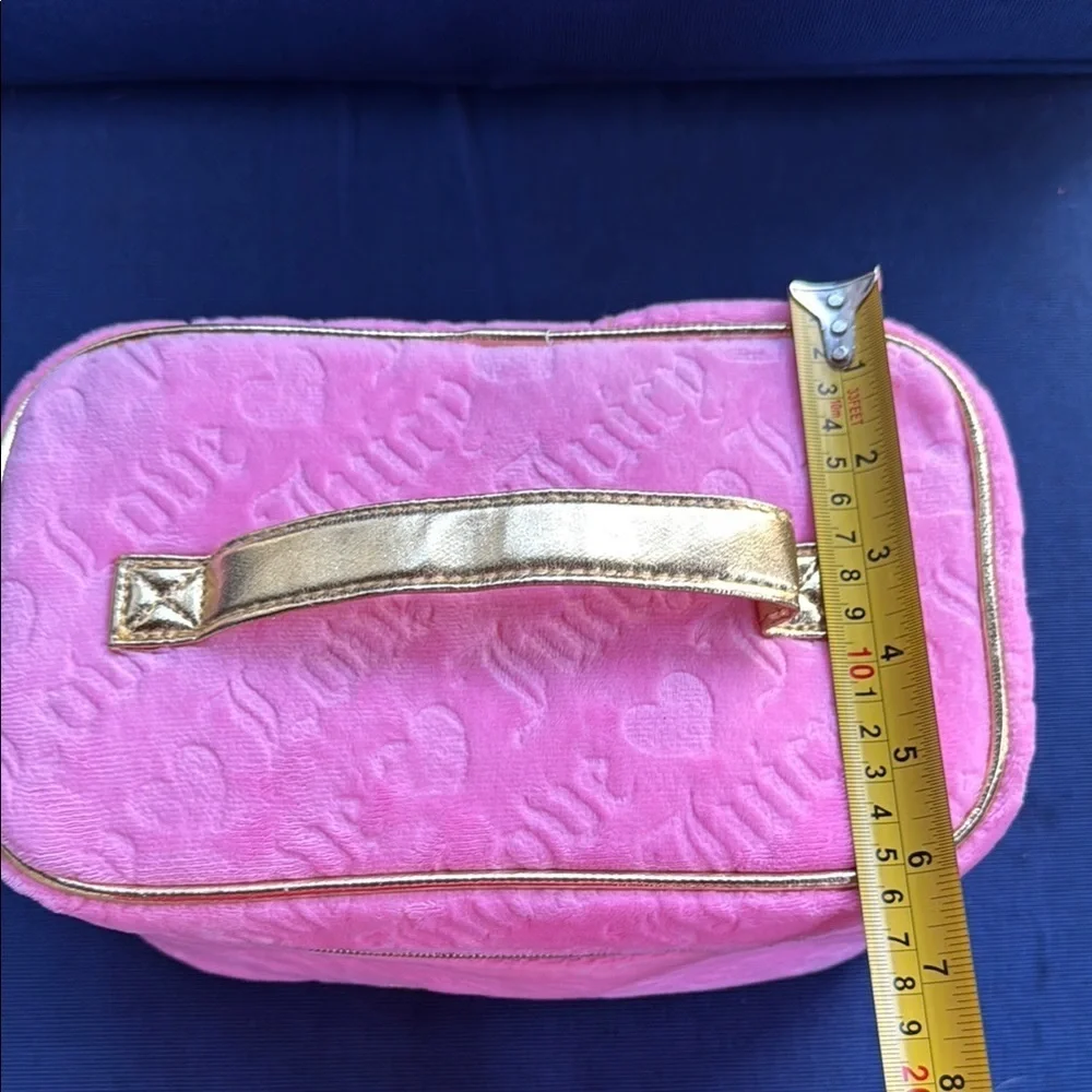 Juicy Couture Pink Velour Cosmetic Bag